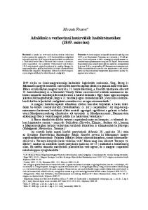 Adalékok a verhovinai határvidék hadtörténetéhez (1849. március)