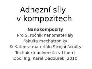 Adhezní síly v kompozitech