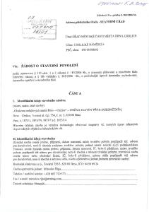 Adresa piislusn6ho riiadu -STAVEBNi Uf,'An. UrAd:URAD MESTSKE EASU MESTA BRNA CHRLICE. Ulice: CHRLICKE NAUPSTI + PSd, obec: BRNO