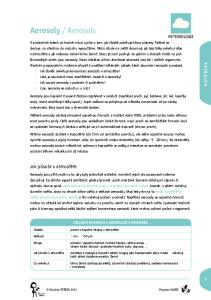 Aerosols METEOROLOGIE