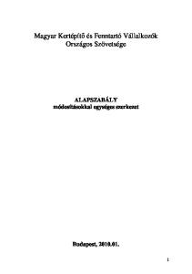 ALAPSZABÁLY módosításokkal egységes szerkezet Budapest,