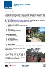 Algemene Informatie MTB Mallorca