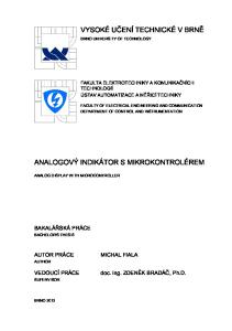 ANALOGOVÝ INDIKÁTOR S MIKROKONTROLÉREM