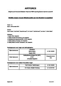 ARTFORCE. Richtlijn omgaan met een klinische patiënt aan wie Zirconium is toegediend. Lars Murrer, Michel Oellers, Maastro Clinic