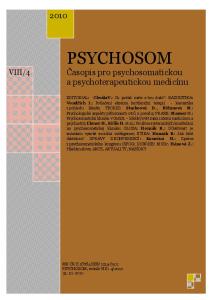 Časopis pro psychosomatickou a psychoterapeutickou medicínu