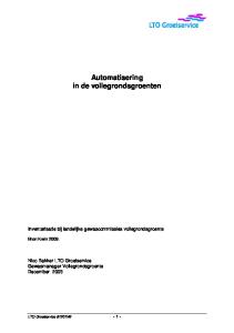 Automatisering in de vollegrondsgroenten