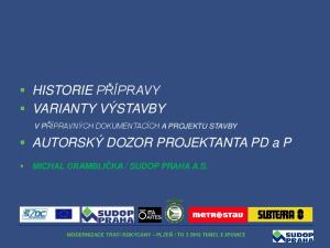 AUTORSKÝ DOZOR PROJEKTANTA PD a P