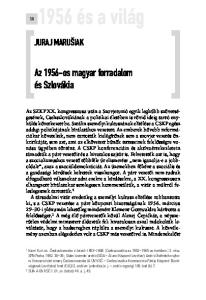 Az 1956-os magyar forradalom és Szlovákia