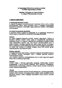 Az Egészségügyi Minisztérium szakmai protokollja Az elhízás diagnosztikája és kezelése