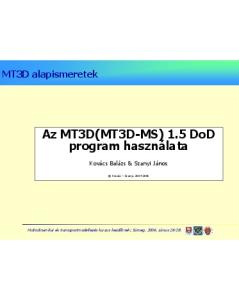 Az MT3D(MT3D-MS) 1.5 DoD program használata