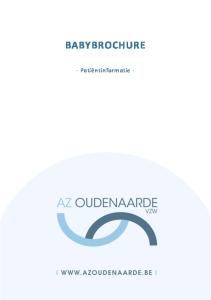 BABYBROCHURE. - Patiëntinformatie -