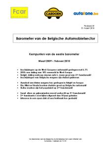 Barometer van de Belgische Automobielsector