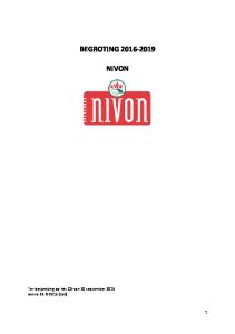 BEGROTING NIVON