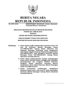 BERITA NEGARA REPUBLIK INDONESIA