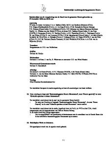 Besluitenlijst van de vergadering van de Raad van de gemeente Hoorn gehouden op 17 december 2008 om uur