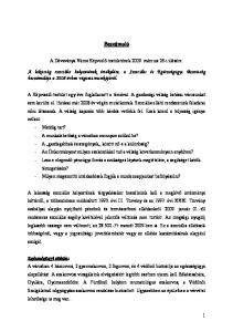 Beszámoló. A lakosság szociális helyzetének értékelése, a Szociális és Egészségügyi Bizottság beszámolója a 2008 évben végzett munkájáról