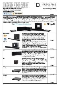 Bezdrátový multiroom systém WIRELESS COLLECTION