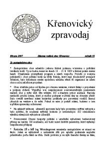 Březen 2007 Zdarma vydává obec Křenovice ročník 50