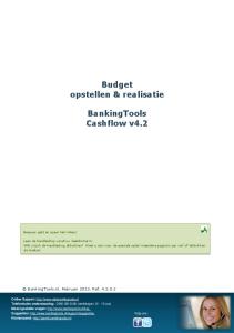 Budget opstellen & realisatie. BankingTools Cashflow v4.2