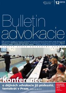 Bulletin advokacie Bulletin advokacie vydává Česká advokátní komora v Praze (IČO ) v agentuře, spol. s r. o