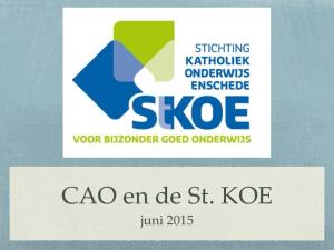 CAO en de St. KOE juni 2015