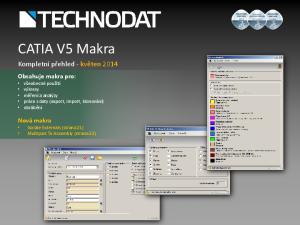 CATIA V5 Makra Kompletní přehled - květen 2014