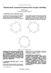 Ciklodextrinek: nanoméretű konténerektől a terápiás eszközökig