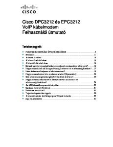 Cisco DPC3212 és EPC3212 VoIP kábelmodem Felhasználói útmutató
