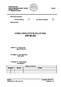 COMA HEPATICUM ELLÁTÁSA (MP 061.B1)