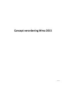 Concept verordening Wmo 2015