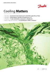 Cooling Matters Novinky firmy Danfoss pro chlazení a klimatizaci