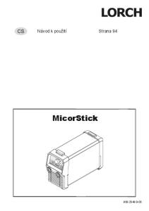 CS Návod k použití Strana 94. MicorStick