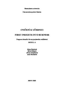 CVIČENÍ K UČEBNICI FIRST INSIGHTS INTO BUSINESS