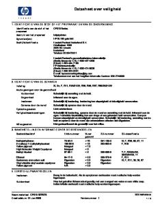 Datasheet over veiligheid