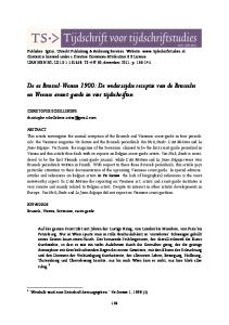 De as Brussel-Wenen 1900: De wederzijdse receptie van de Brusselse en Weense avant-garde in vier tijdschriften