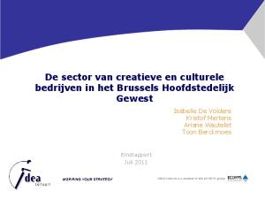 De sector van creatieve en culturele bedrijven in het Brussels Hoofdstedelijk Gewest