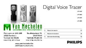 Digital Voice Tracer. For product information and support, visit LFH 660 LFH 860 LFH 870 LFH 880