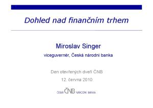 Dohled nad finančním m trhem