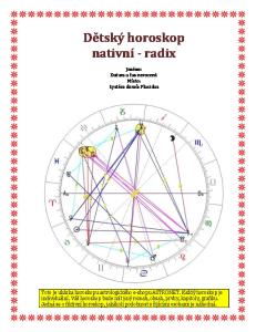 Dětský horoskop nativní - radix