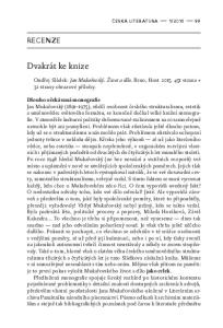 Dvakrát ke knize RECENZE. Ondřej Sládek: Jan Mukařovský. Život a dílo. Brno, Host strana + 32 strany obrazové přílohy