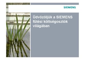 Üdvözöljük a SIEMENS fűtési költségosztók világában