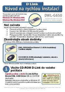 DWL-G650 AirPlus Xtreme G 2.4 GHz bezdrátový Cardbus adaptér