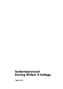 Dyslexieprotocol Koning Willem ll College