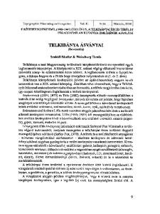 E KÖTETET SCHERF EMIL ( ) G.EOLÓGUS. A TELKIBÁNYAI ÉRCES TERÜLEf FÁRADHATATLAN KUTATÓJA EMLÉKÉNEK AJÁNUUK. (Bevezetés)