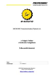 e-szignó Online e-kézbesítés Szolgáltatás