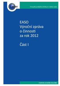 EASO Výroční zpráva o činnosti za rok 2012