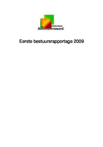 Eerste bestuursrapportage 2009