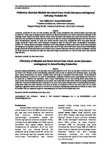 Efektivitas Ekstraksi Alkaloid dan Sterol Daun Katuk (Sauropus androgynus) terhadap Produksi ASI