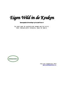 Eigen Wild in de Keuken