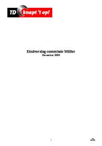 Eindverslag commissie Müller December 2003